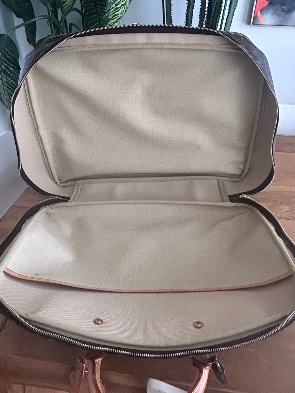 Louis Vuitton Brown Monogram Canvas Duffel with Vachetta Leather Trim - Picture 10 of 11